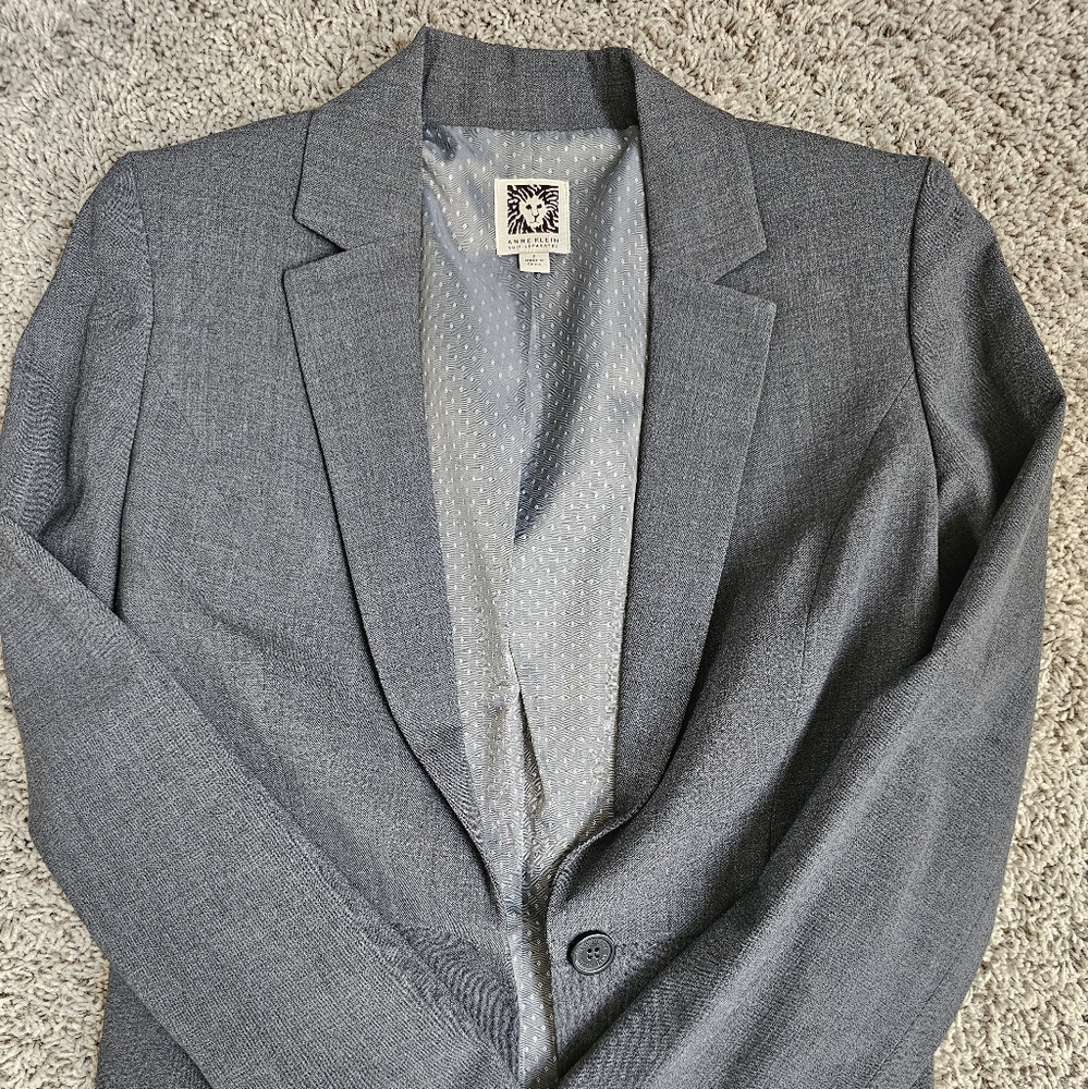 Anne Klein Grey Skirt Suit Set